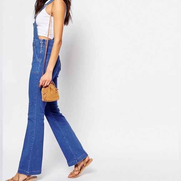 River Island 70s Flare Overalls - Picture 3 of 8